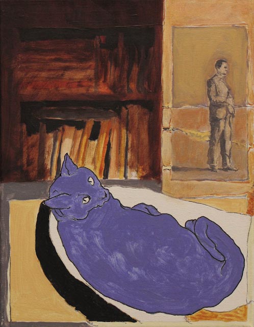 Chat - 5F(35x27) - huile sur toile