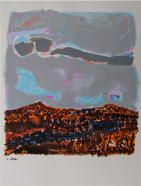 Nuage gris - 30x40 - gouache sur papier