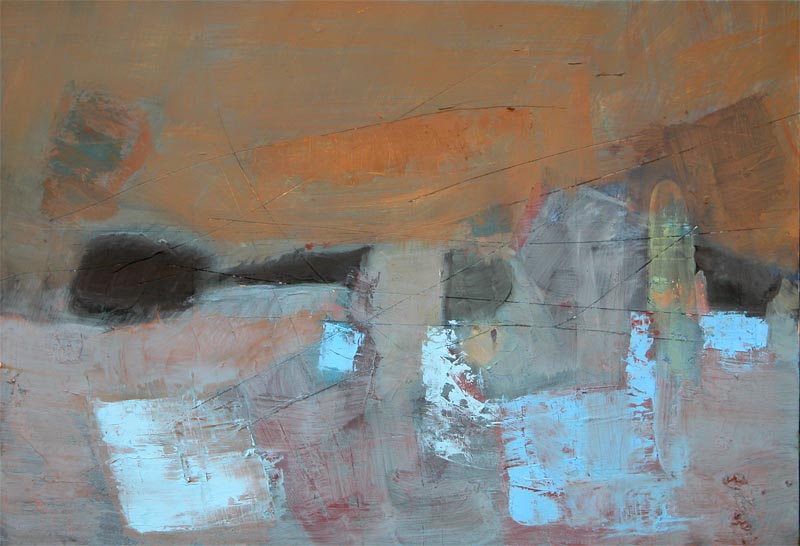 Jetée - huile sur bois