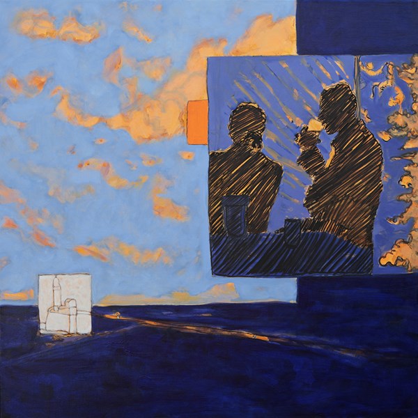 Jetée - 80x80 - huile sur toile