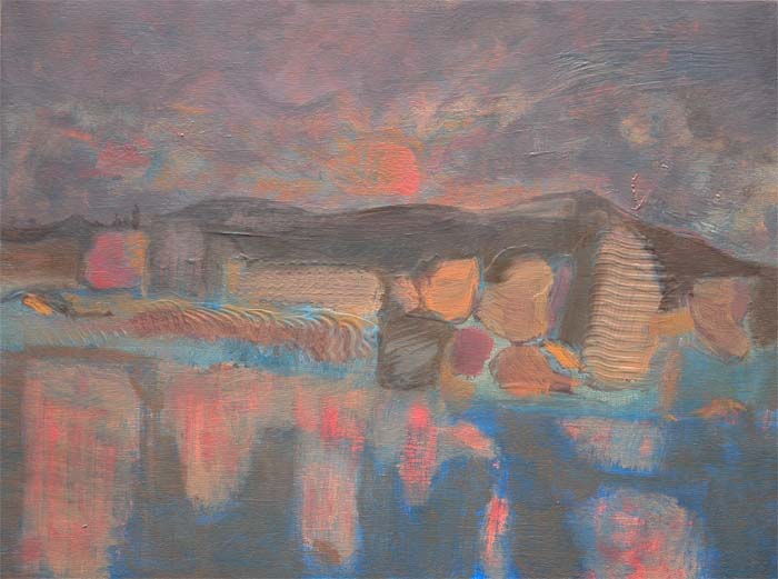 Lagarde - 40x30 - huile sur bois