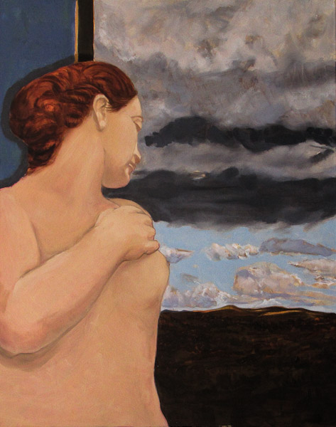 Nu à la fenêtre I - 30F(92x73) - huile sur toile