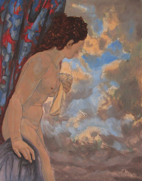 Nu à la fenêtre II - 30F(92x73) - huile sur toile