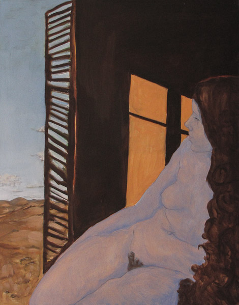 Nu à la fenêtre III - 30F(92x73) - huile sur toile