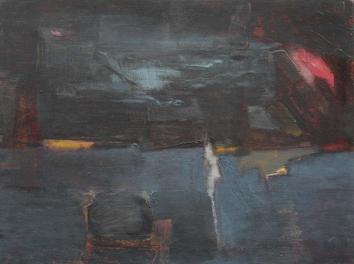 Soir d'orage - 40 x 30 - huile sur bois