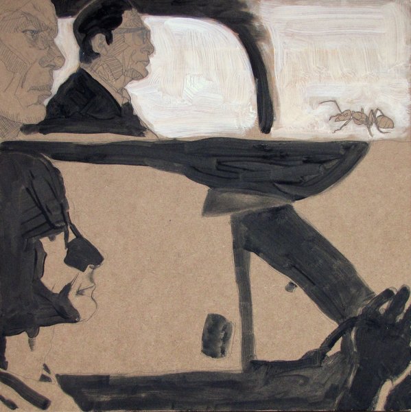 Driver I - 40x40 - tempera