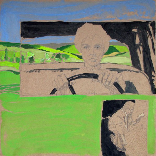 Driver II - 40x40 - tempera