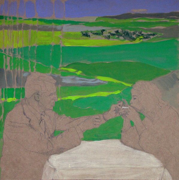 fumer - 40x40 - tempera