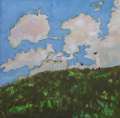Voir Vers les nuages - 100x100 - huile sur toile