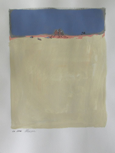 maison - 30 x 40 - gouache