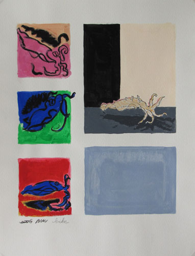 seiche - 30 x 40 - gouache