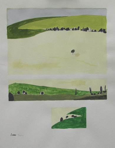 Trièves - 65 x 50 - gouache